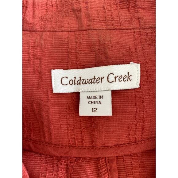 Coldwater Creek Lane Burnt Orange‎ 3 Button Textured Blazer Womens Sz 120 - Picture 7 of 10